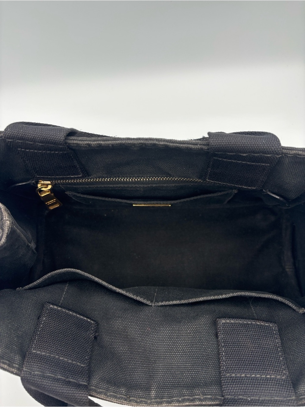 Prada Canapa Black Canvas Tote - Authentic - Picture 6 of 15